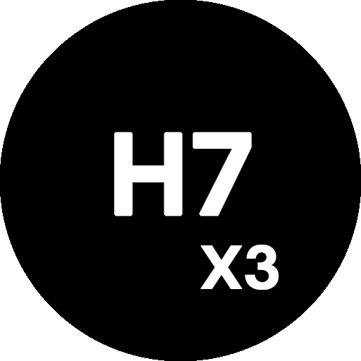 Lampes H7+H7+H7