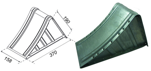 Accéder à la pièce CALE DE ROUE 370X158X190 ZINGUÉ