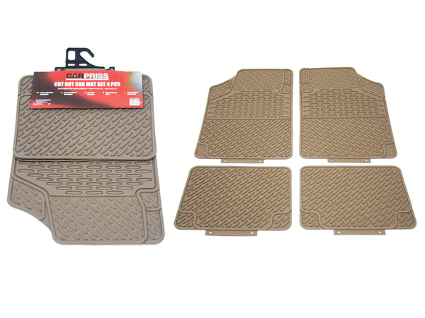 Accéder à la pièce TAPIS À DÉCOUPER POUR VOITURE'RIDE' (4 PIÈCES) PVC BEIGE