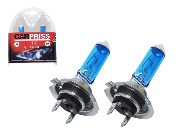 Accéder à la pièce JEU 2 AMPOULES +60% H-7 TYPE XENON BLEU 12V 60-55W