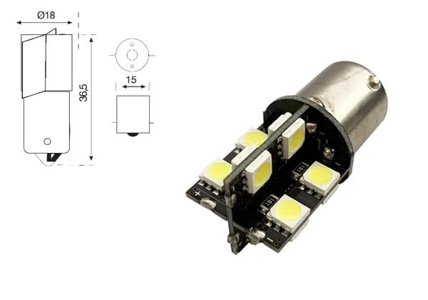 Accéder à la pièce AMPOULES LED CANBUS R5W 12V BLISTER 2 UN.