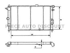Accéder à la pièce Radiateur (1,4L S/L-1.6L S/L-1,8LS/L-2,0L16V-1,7D) CLIM (620x358x30)