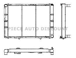 Accéder à la pièce RADIATEUR W190 diesel (2,0L/2,2L) 08/83-> sans clim. Bvm (573x370x28)