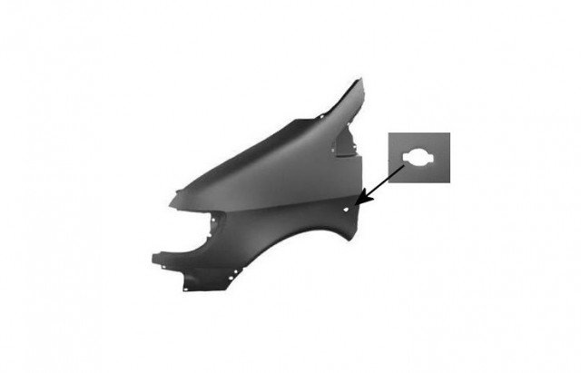 Accéder à la pièce Aile avant gauche + trou ovale