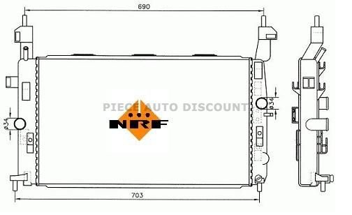 Accéder à la pièce Radiateur 1,4L 16v  - 1,6L - 1,6L16v - 1,8L