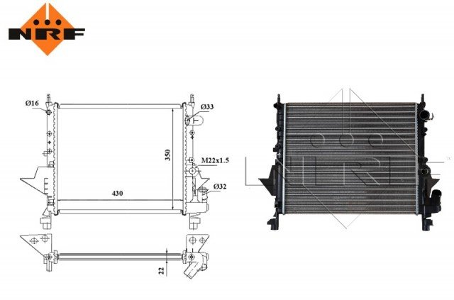 Accéder à la pièce Radiateur 1.2L ->96