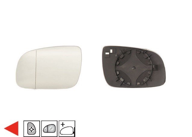 Accéder à la pièce Glace + support rétroviseur gauche [grand angle]