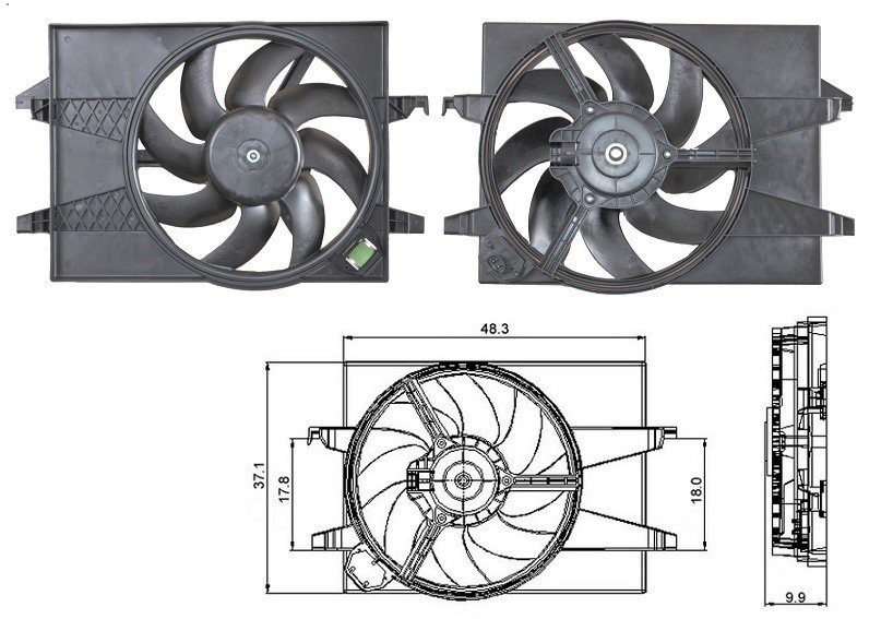 Groupe moto-ventilateur avec climatisation