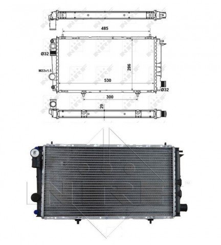 Accéder à la pièce Radiateur diesel 94->