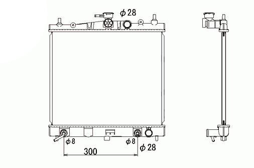 Radiateur 1,2L 16v - 1,4L 16v - C+C 1,4L 16v NISSAN MICRA  pour NISSAN MICRA Radiateur 1,2L 16v - 1,4L 16v - C+C 1,4L 16v NISSAN MICRA  pour NISSAN MICRA