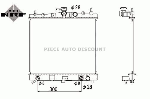 Accéder à la pièce Radiateur 1,2L 16v - 1,4L 16v - C+C 1,4L 16v