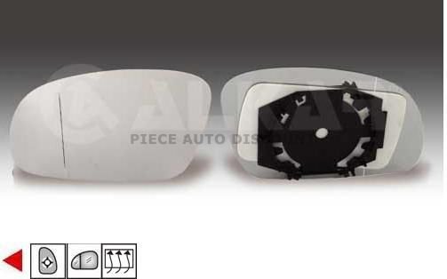 Accéder à la pièce Glace + support chauffante rétroviseur gauche [grand angle] 02->