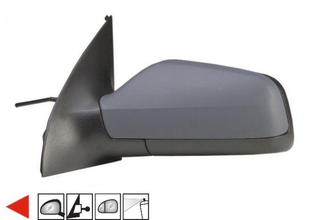 Accéder à la pièce Rétroviseur gauche mécanique à peindre [grand angle]