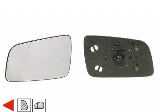 Accéder à la pièce Glace + support rétroviseur gauche [grand angle]