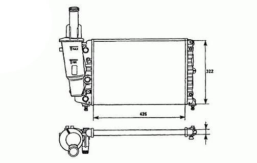 Radiateur 1,1L - 1,2L - 1,4L GT turbo FIAT PUNTO  pour FIAT PUNTO Radiateur 1,1L - 1,2L - 1,4L GT turbo FIAT PUNTO  pour FIAT PUNTO