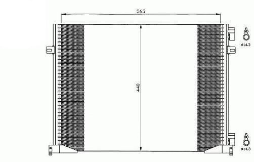 Condenseur de climatisation 2,0L - dCI 80 - dCI 100 NISSAN PRIMASTAR  pour NISSAN PRIMASTAR Condenseur de climatisation 2,0L - dCI 80 - dCI 100 NISSAN PRIMASTAR  pour NISSAN PRIMASTAR