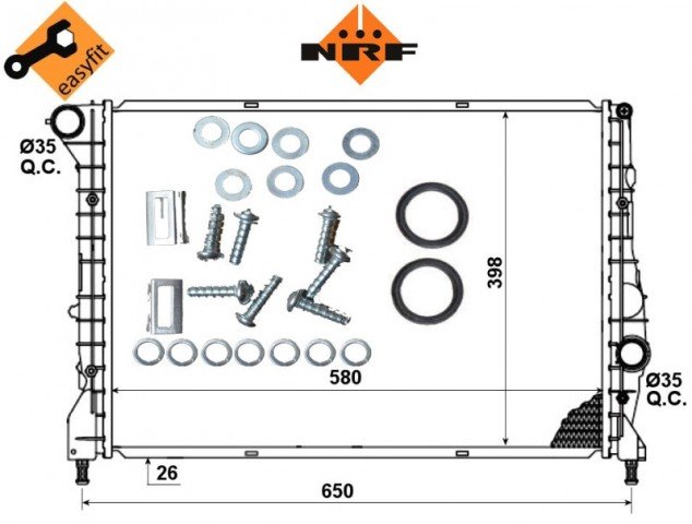 Accéder à la pièce Radiateur 1,9L JTD & 16V - JTDM 16V