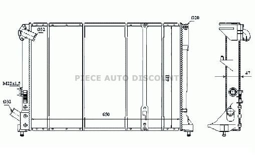 Accéder à la pièce Radiateur 2,2LTD - clim. ->00