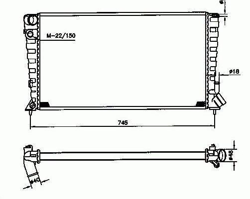 Radiateur 1,8L D - 1,9L D - 2,0L Hdi