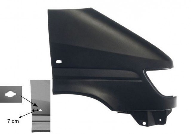 Accéder à la pièce Aile avant droite 97->