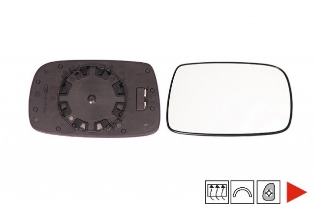 Accéder à la pièce Glace + support rétroviseur droit chauffant