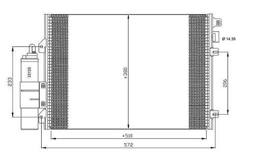 Condenseur de climatisation 1.4L - 1.6L - 1.6L16v DACIA LOGAN BERLINE  pour DACIA LOGAN Condenseur de climatisation 1.4L - 1.6L - 1.6L16v DACIA LOGAN BERLINE  pour DACIA LOGAN