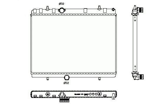 Radiateur 1,6L Hdi