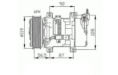 Compresseur de climatisation CITROEN C3 PLURIEL Pour modèles 1,4L - 1.6L - 1.4L Hdi. Montage SANDEN. Diamétre poulie = 119mm. Cylindrée compresseur 122,8 cm2. 12v . Diamétre admission = 20.7mm. Diamétre sortie = 14.4mm. Remplissage huile = 135ml. Huile =  pour CITROEN C3 PLURIEL Compresseur de climatisation CITROEN C3 PLURIEL Pour modèles 1,4L - 1.6L - 1.4L Hdi. Montage SANDEN. Diamétre poulie = 119mm. Cylindrée compresseur 122,8 cm2. 12v . Diamétre admission = 20.7mm. Diamétre sortie = 14.4mm. Remplissage huile = 135ml. Huile =  pour CITROEN C3 PLURIEL