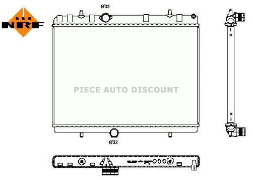 Accéder à la pièce Radiateur 1,6L Hdi 380x554x29