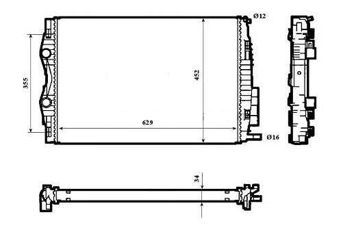 Accéder à la pièce Radiateur 1,9L dCi - 2.0L dCi [Boîte auto.]