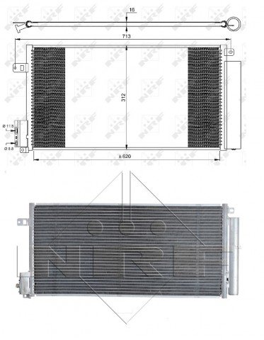 Accéder à la pièce Condenseur de climatisation 1.4L - 1.6L D - 1.9L D - 2.0L D