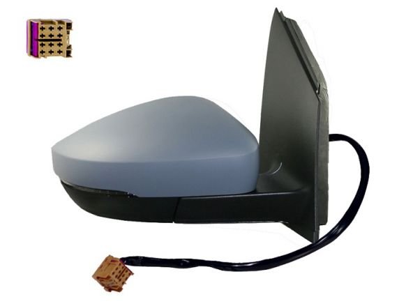 Accéder à la pièce Rétroviseur droit électrique, chauffant à peindre + feu  [carré]