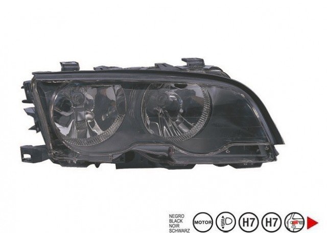 Accéder à la pièce Phare droit H7+H7 [Noir]