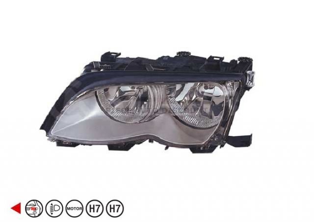 Accéder à la pièce Phare gauche H7+H7 [Chrome]