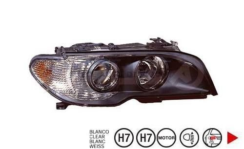 Accéder à la pièce Phare droit H7+H7 [Noir - Blanc] 03->