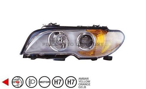 Accéder à la pièce Phare gauche H7+H7 [Gris - Orange] 03->