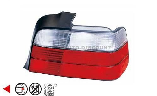 Accéder à la pièce Feu arrière gauche rouge - blanc