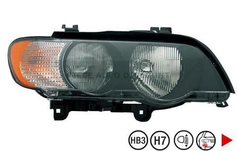 Accéder à la pièce Phare droit H7+HB3 [Blanc] 02->