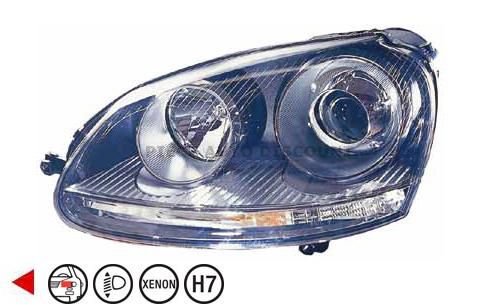 Accéder à la pièce Phare gauche Xénon + H7 [Gti]