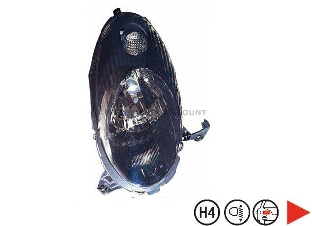 Accéder à la pièce Phare droit H4  [Noir]