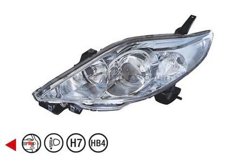 Accéder à la pièce Phare gauche H7+HB3 [Chromé]