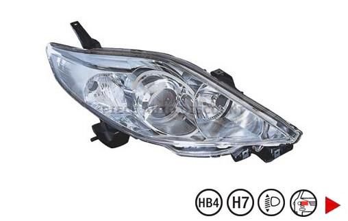 Accéder à la pièce Phare droit H7+HB3 [Chromé]