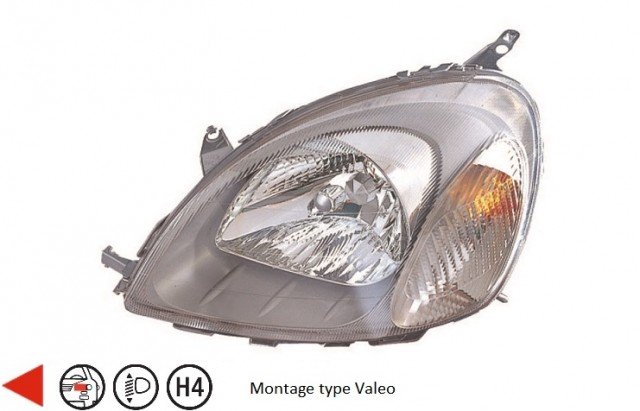 Accéder à la pièce Phare gauche H4 [Type Valeo]
