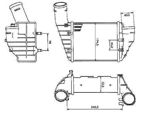 Accéder à la pièce Refroidisseur échangeur air turbo 2.8L - 4.0L - 2.5L Tdi