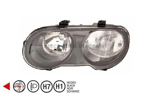 Accéder à la pièce Phare gauche H1+H7 [Noir]