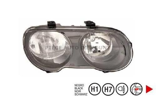 Accéder à la pièce Phare droit H1+H7 [Noir]