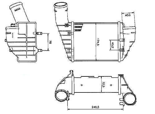 Accéder à la pièce Refroidisseur échangeur air turbo 2.8L - 4.0L - 2.5L Tdi