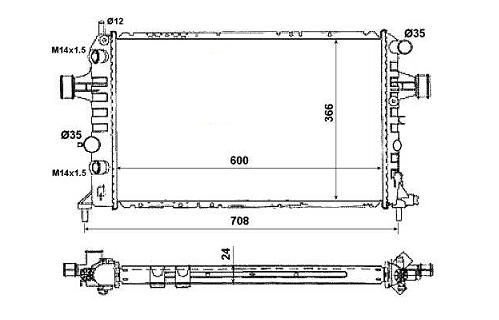 Radiateur 1.4L - 1.6L - 1.8L - 2.0L - 2.2L OPEL ASTRA  pour OPEL ASTRA Radiateur 1.4L - 1.6L - 1.8L - 2.0L - 2.2L OPEL ASTRA  pour OPEL ASTRA