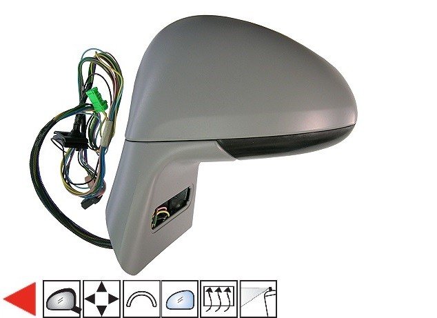 Accéder à la pièce Rétroviseur gauche électrique, convexe, bleu, chauffant, apprêté