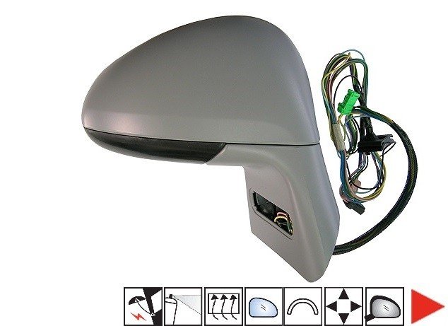 Accéder à la pièce Rétroviseur droit électrique, convexe, chauffant, apprêté, rabattable, sonde Accéder à la pièce Rétroviseur droit électrique, convexe, chauffant, apprêté, rabattable, sonde